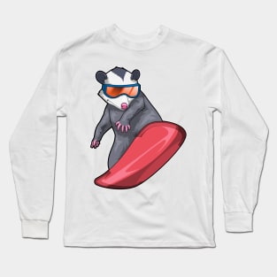 Opossum Snowboard Winter sports Long Sleeve T-Shirt